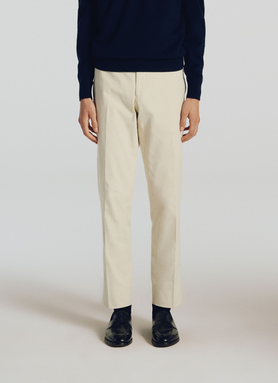 Men's chino trousers ecru cotton Fursac - 21HP3TKIA-TP12/02