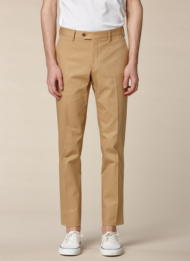Men's chino trousers sand organic cotton Fursac - 21EP3OKIA-SP15/10