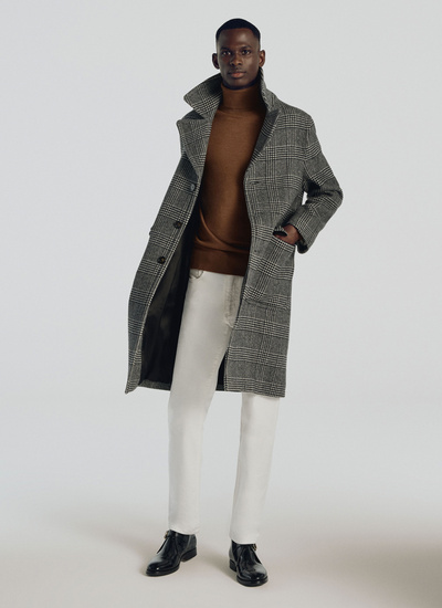 Men's coat grey blended wool broadcloth Fursac - 21HM3TIBR-TM02/24
