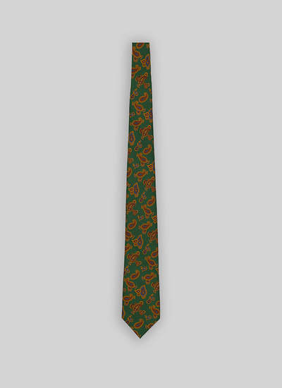 Cravate homme vert soie Fursac - 21HF2OTIE-TR35/41