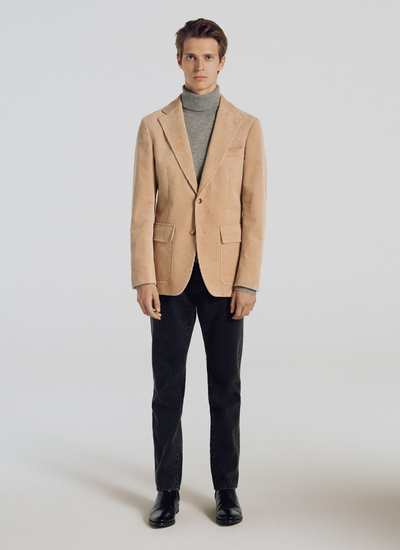 Men's jacket beige corduroy Fursac - 21HV3TEAM-TX03/04