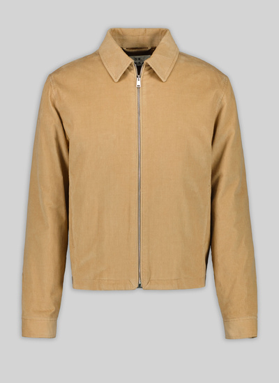 Men's jacket beige corduroy Fursac - 21HM3TINA-TM11/08