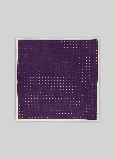Pochette homme violet laine Fursac - 21HD1POCH-TR18/86