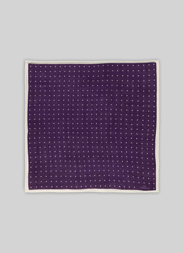 Pochette homme violet laine Fursac - 21HD1POCH-TR18/86