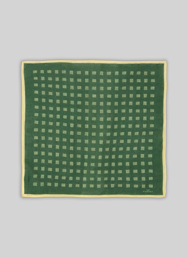 Men's green pocket square Fursac - 21HD1POCH-TR22/41