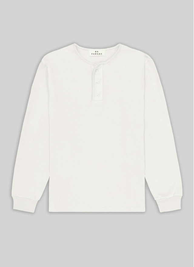 Pull blanc homme jersey de coton Fursac - 21HJ2TOPA-TJ24/01