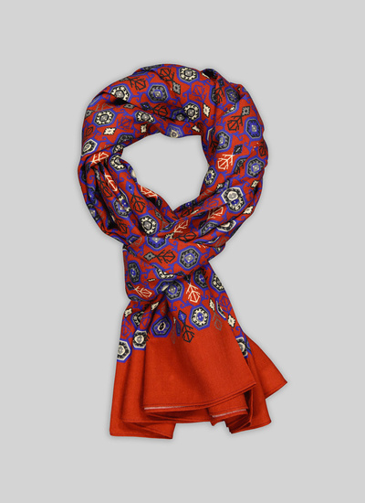 Men's scarf red wool Fursac - 21HD2ELFA-TR23/71