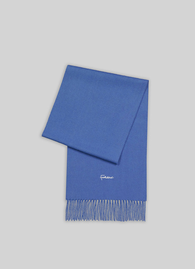 Men's scarf blue wool and cashmere Fursac - 21HD2TARI-TR28/38