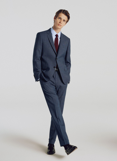Men's suit grey blue virgin wool Fursac - 21HC3ROXY-TC11/32