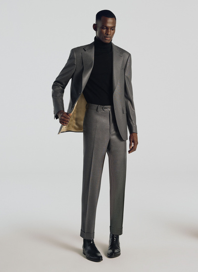 Men's suit chintze grey virgin wool Fursac - 21HC3TANE-TC25/24