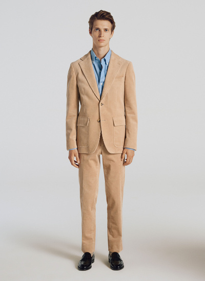 Men's suit beige corduroy Fursac - 21HC3TEAM-TX03/04