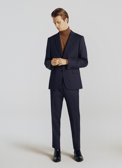 Men's suit navy blue virgin wool Fursac - 21HC3ILYA-RC04/31