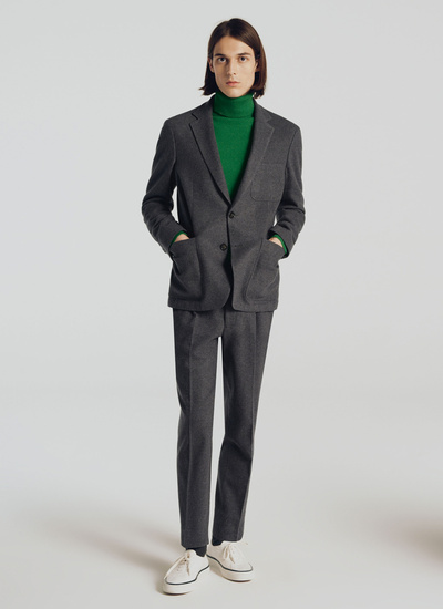 Men's suit plain grey wool Fursac - 21HC3TAJE-TX04/22