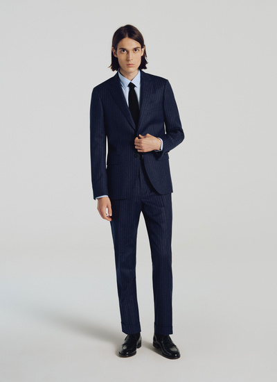 Men's suit navy blue wool and cashmere flannel Fursac - 21HC3PREL-TC06/30