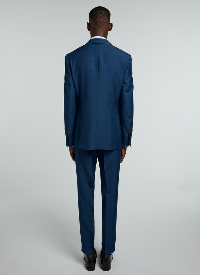 Men's blue, navy blue wool, mohair and silk suit Fursac - 22EC3VOXX-F502/35