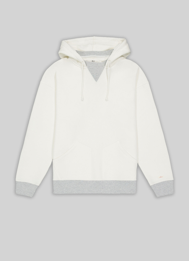 Sweatshirt blanc homme molleton de coton Fursac - 21HJ2TILT-TJ23/02