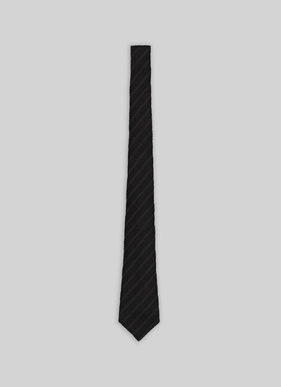 Men's tie black silk Fursac - 21HF2OTIE-TR12/20