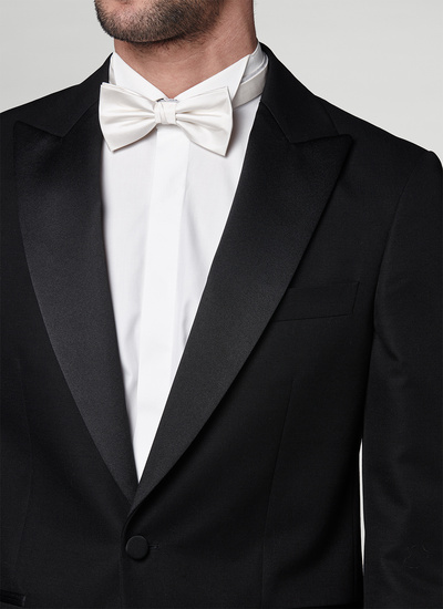 Men's tuxedo black virgin wool, cotton, mohair Fursac - 20HS3PYLS-D539/20